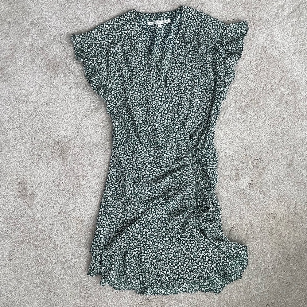 Veronica Beard Green Floral Mini Dress
